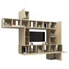 vidaXL TV Cabinet Set Set of 10 Sonoma Oak Engineered Wood Medium