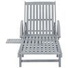 vidaXL Sunlounger Grey Solid Acacia Wood Extra Long