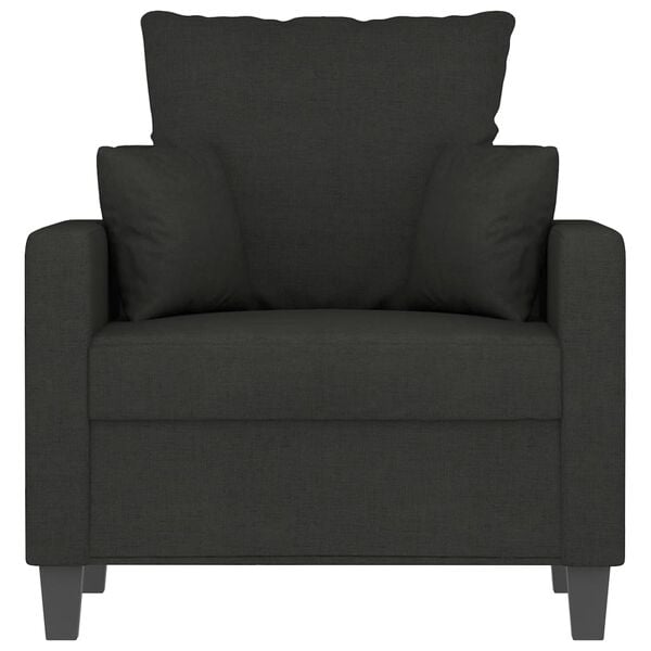 vidaXL Sofa Chair Black Polyester, Metal, Textilene Single Sofa Chair