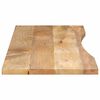 vidaXL Desk Top Natural Mango Wood Solid rough mango wood 63.0 x 19.7 in