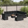 vidaXL Garden Sofa Set Black