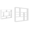 vidaXL Wall Shelf White 29.5x6.3x21.7" Engineered Wood