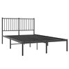 vidaXL Bed Frame Black Steel 47 x 79 in Bed Frame Rectangular