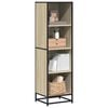 vidaXL Book Cabinet Sonoma oak Engineered wood, metal