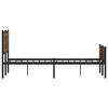 vidaXL Bed Frame Brown Oak Steel, Engineered wood King Size Bed Frame
