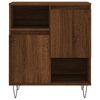 vidaXL Sideboard Set of 3 Brown Oak Engineered Wood, Metal