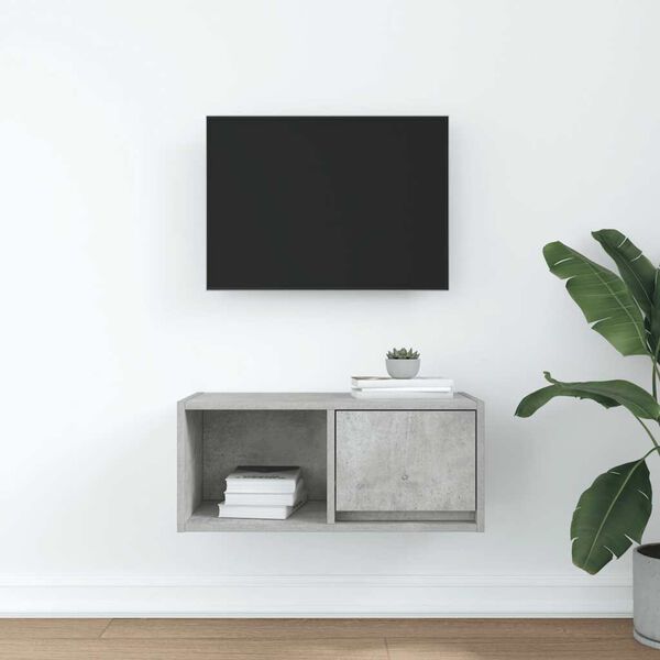 vidaXL TV Cabinet Concrete grey Engineered wood Small TV Cabinet