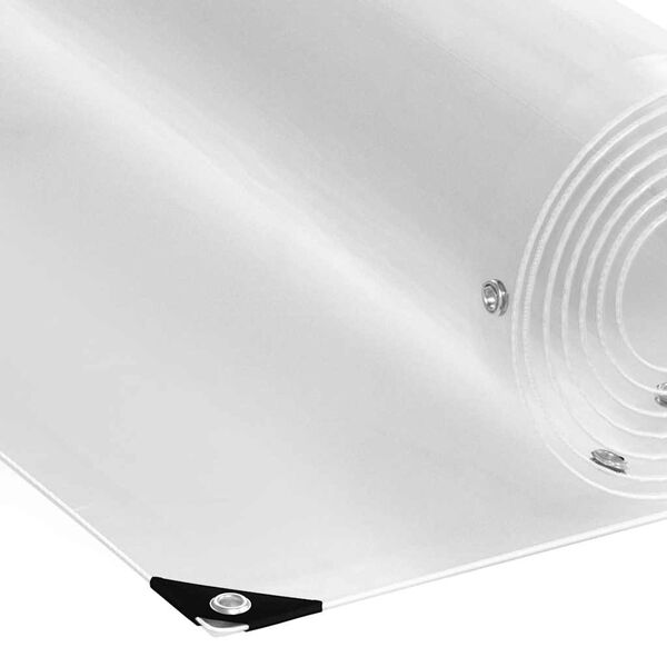 vidaXL Clear Tarpaulin with Eyelets 3.3x6.6' PVC