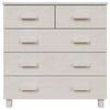 vidaXL Sideboard White Solid pinewood, MDF Medium Buffet Sideboard