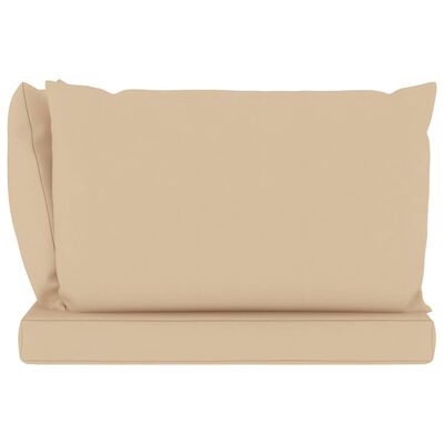 vidaXL Pallet Sofa Cushions 3 pcs Beige Fabric