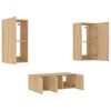 vidaXL TV Wall Unit Sonoma Oak Engineered Wood Four Piece Set