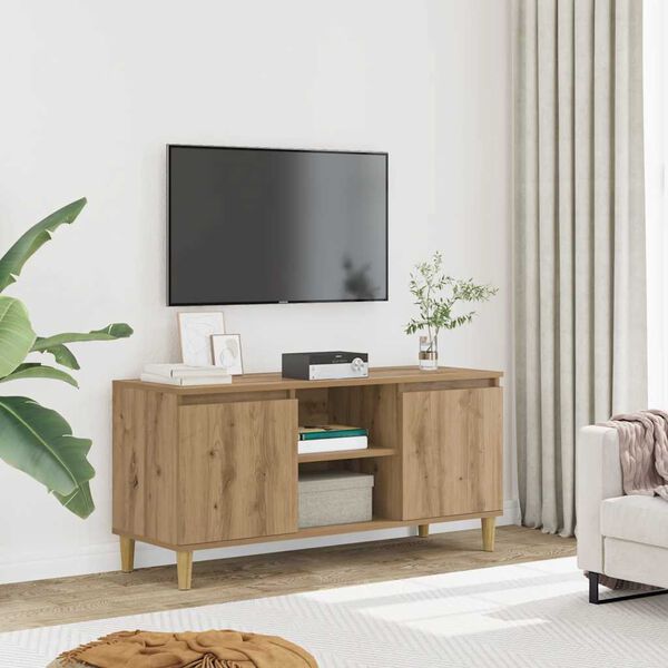 vidaXL TV Cabinet Artisan oak Engineered wood 40.2 x 13.8 x 19.7 in