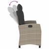 vidaXL Reclining Garden Bench Light grey, Dark grey