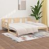 vidaXL Pull-out Day Bed without Mattress Solid Wood Pine 0.8x(90x190)"