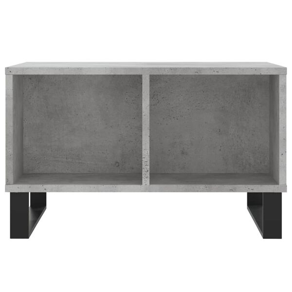 vidaXL Coffee Table Concrete gray Engineered wood, metal Medium