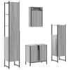 vidaXL Bathroom Furniture Set Grey Sonoma