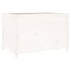 vidaXL Garden Raised Bed White Solid pine wood Medium Decorative Inlays