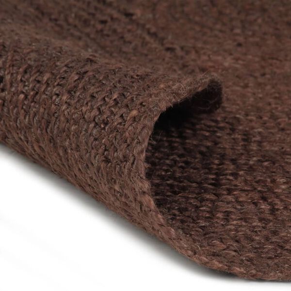 vidaXL Area Rug Brown Jute 59.1 in diameter Durable Area Rug Round