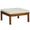 vidaXL Garden Lounge Set Cream Solid Acacia Wood Modular