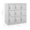 vidaXL Locker Cabinet Set of 5 Light Grey Steel Medium Locker Cabinet