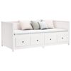 vidaXL Day Bed White Solid pine wood 31.5x79 in Day Bed Rectangular