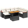 vidaXL Garden Sofa Set Black, Cream White
