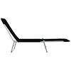 vidaXL Sunlounger Set of 2 Black