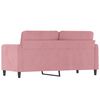 vidaXL 2-Seater Sofa Pink Velvet 55.1 in Modern 2-Seater Sofa