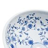 vidaXL Countertop Basin White and Blue Round Φ16.1x5.5" Ceramic