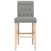 vidaXL Bar Chair Light grey Solid rubber wood, fabric (100% polyester), foam