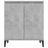 vidaXL Sideboard Concrete grey Engineered wood, Metal 23.6x13.8x27.6 in