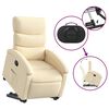 vidaXL Electric Stand Up Recliner Chair Cream