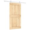 vidaXL Sliding Door with Hardware Set 39.4x82.7" Solid Wood Pine