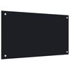 vidaXL Kitchen Backsplashes 2 pcs Black 27.6"x19.7" Tempered Glass