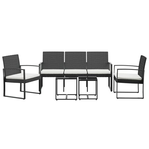 vidaXL Garden Dining Set Black and anthracite Polypropylene, Steel