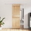 vidaXL Sliding Door with Hardware Set 27.6x82.7" Solid Wood Pine