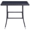 vidaXL Garden Table And Chair Black
