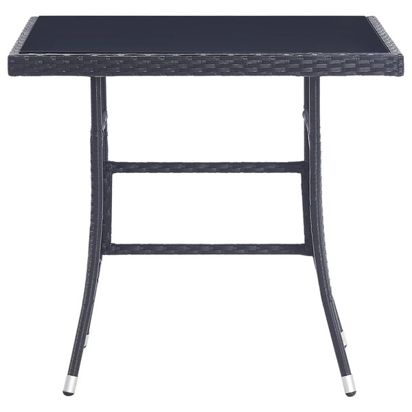 vidaXL Garden Table And Chair Black