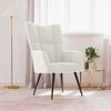 vidaXL Relaxing Chair Cream White 100% Polyester Velvet, Foam, Steel