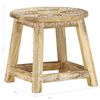 vidaXL Stool Brown with white patterns Solid mango wood 15.0x15.0x13.8 in