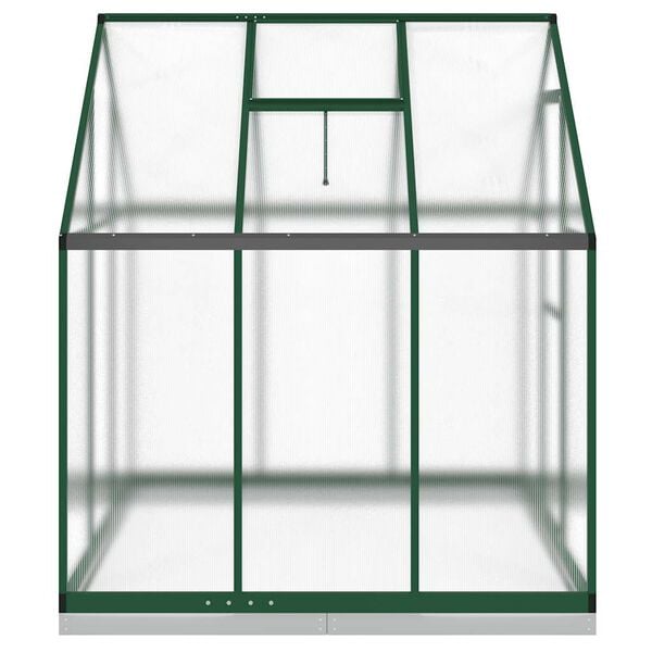 vidaXL Greenhouse Green Aluminum, Polycarbonate, Galvanized Steel Large