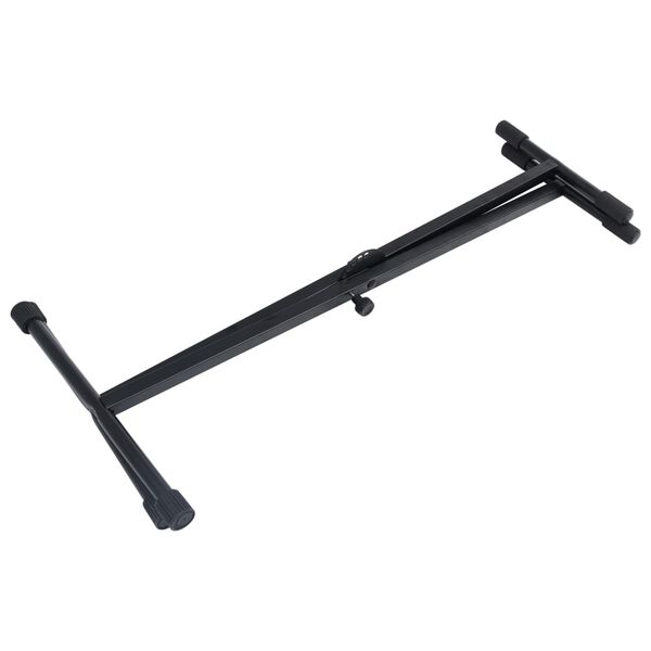 vidaXL Keyboard Stand and Stool Set Black
