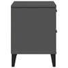 vidaXL Bedside Table Anthracite Grey Engineered Wood with Plastic Handles