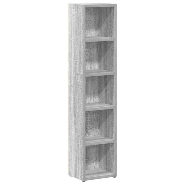 vidaXL CD Cabinets 2 pcs Grey Sonoma 8.3x6.3x36.8" Engineered Wood