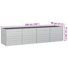 vidaXL Garden Raised Bed Silver Galvanized Steel 126 x 31.5 x 30.3 in
