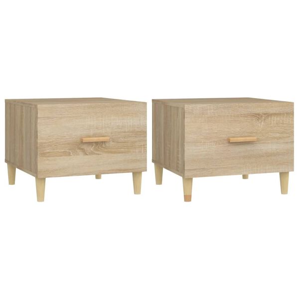 vidaXL Coffee Table Set of 2 Sonoma Oak