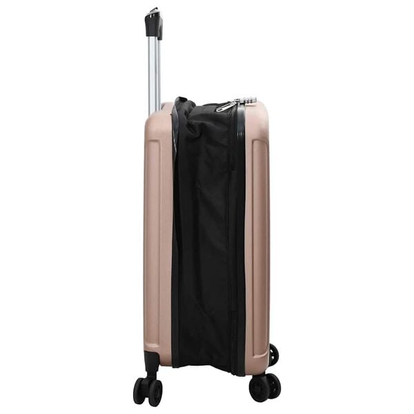 vidaXL Suitcase Folding Rose Gold 34 x 23 x 55.5 cm ABS Plastic