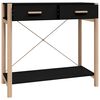 vidaXL Console Table Black Engineered wood, Solid pinewood, Metal Medium