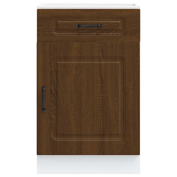 vidaXL Kitchen Base Cabinet Brown Oak Engineered Wood Medium