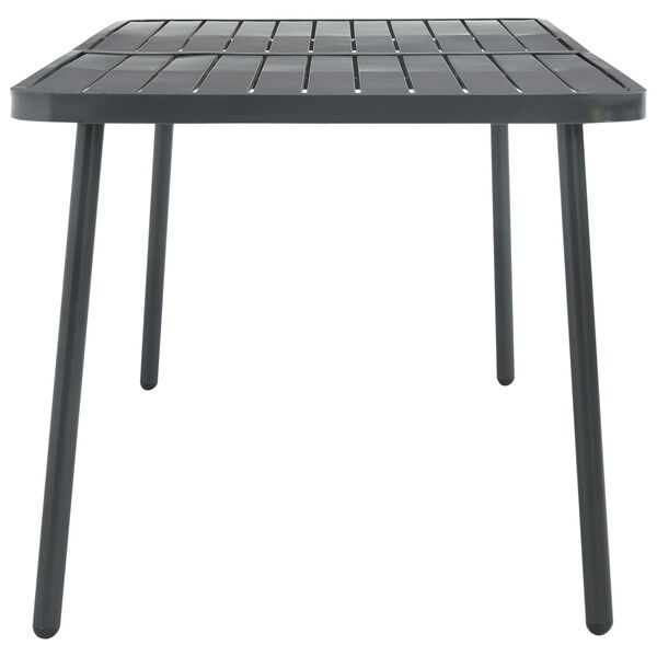 vidaXL Outdoor Table Dark Grey E-coated Steel Large Tough Dining Table